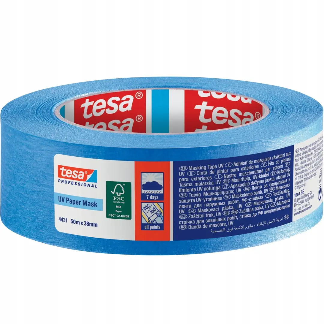 Tesa UV Afplaktape Papier 38mm x 50m