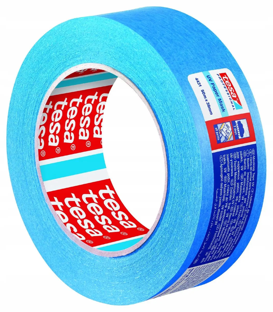 Tesa UV Afplaktape Papier 38mm x 50m - Blauw