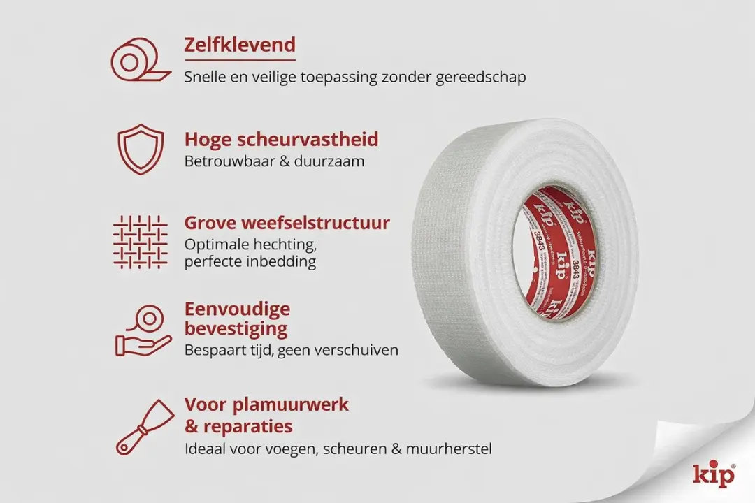 Kip 343 Voegenband Duct Tape Wit 48mmx90m