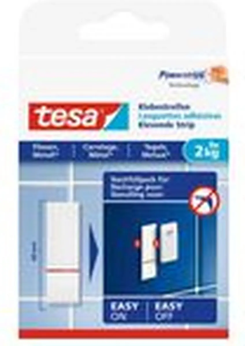 Tesa Kleefstrips Metaal/Tegels - 9 Stuks Wit