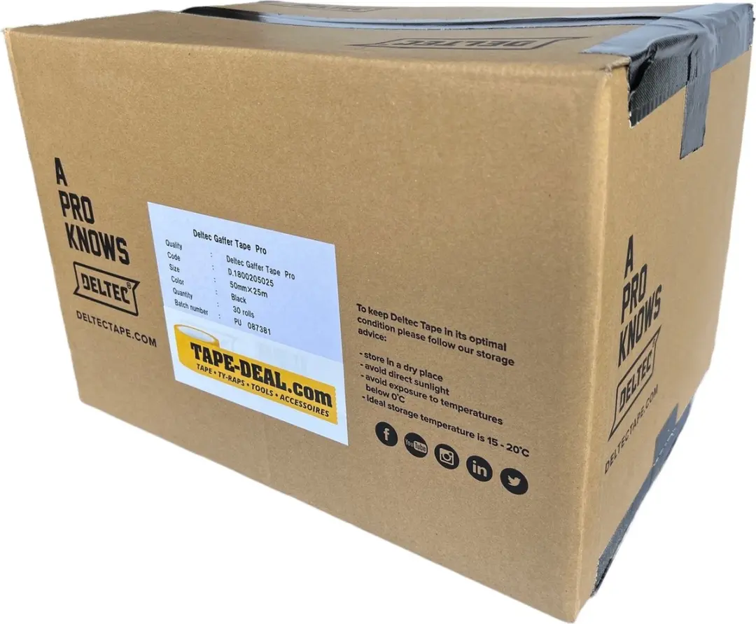 Deltec Gaffer Tape Pro 50mm x 25m - 30 Stuks