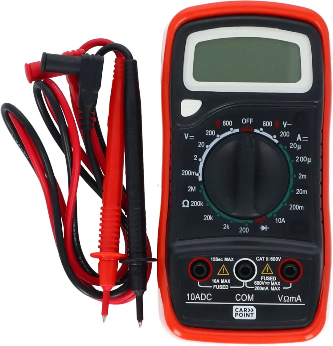 Carpoint Digitale Multimeter 678207 - Rood