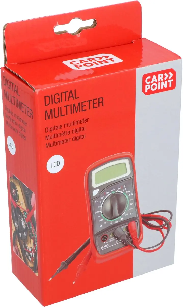 Carpoint Digitale Multimeter 678207 - Rood - afbeelding 6 van 6