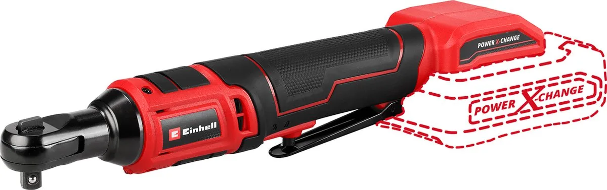 Einhell TE-RW 18/60 Li Solo Accu Ratelsleutel 60 Nm - Rood/Zwart