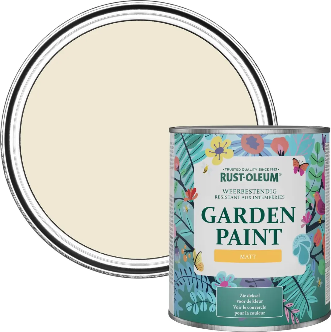 Rust-Oleum Wit Tuinverf Matt Kalksteengroeve 750ml
