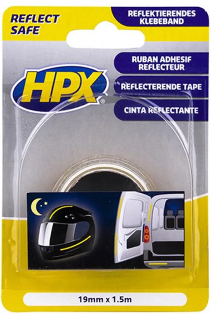 HPX Reflecterende Tape - Geel 19mm x 1,5m