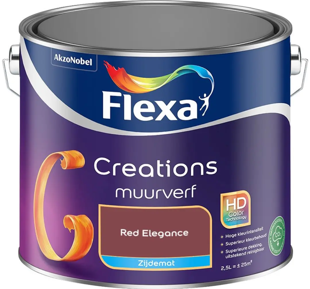 Flexa Creations Muurverf Zijdemat Red Elegance 2,5L