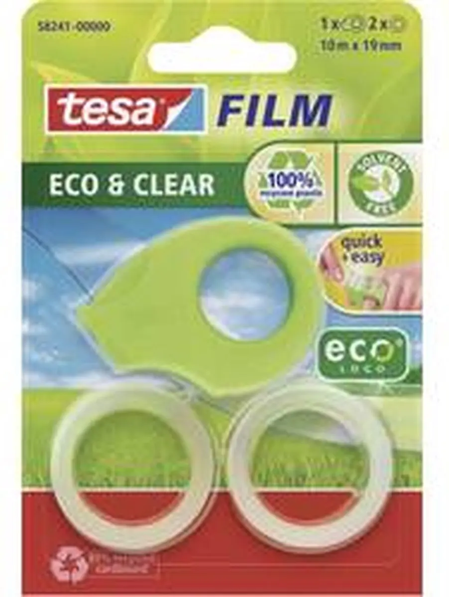 Tesa tesafilm ecoLogo Lichtgroen 19mm x 10m