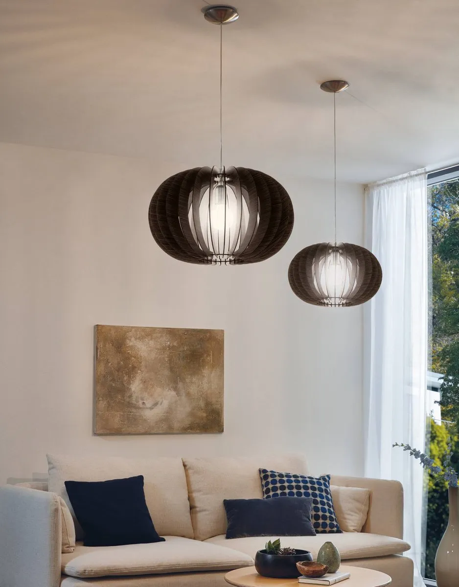 Eglo Stellato Hanglamp E27 - 50cm - Donkerbruin