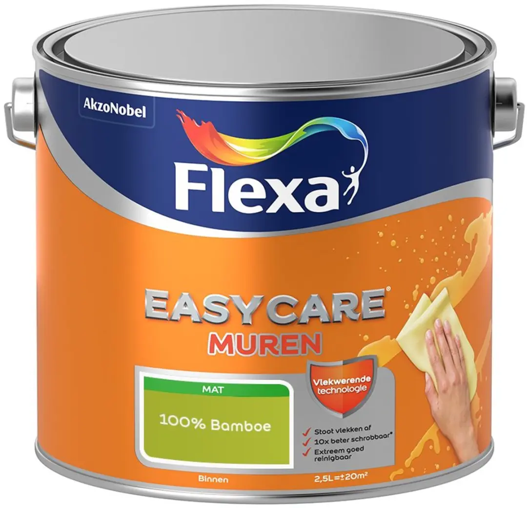 Flexa Easycare Muren Mengverf 100% Bamboe 2,5L