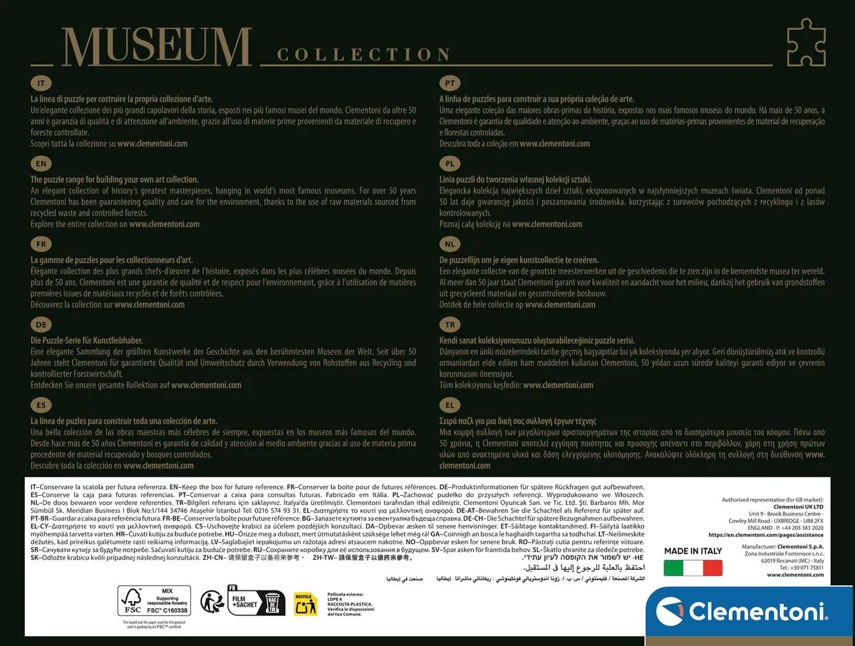 Clementoni Renoir Bal du Moulin de la Galette Puzzel 1000 Stuks - Multikleur