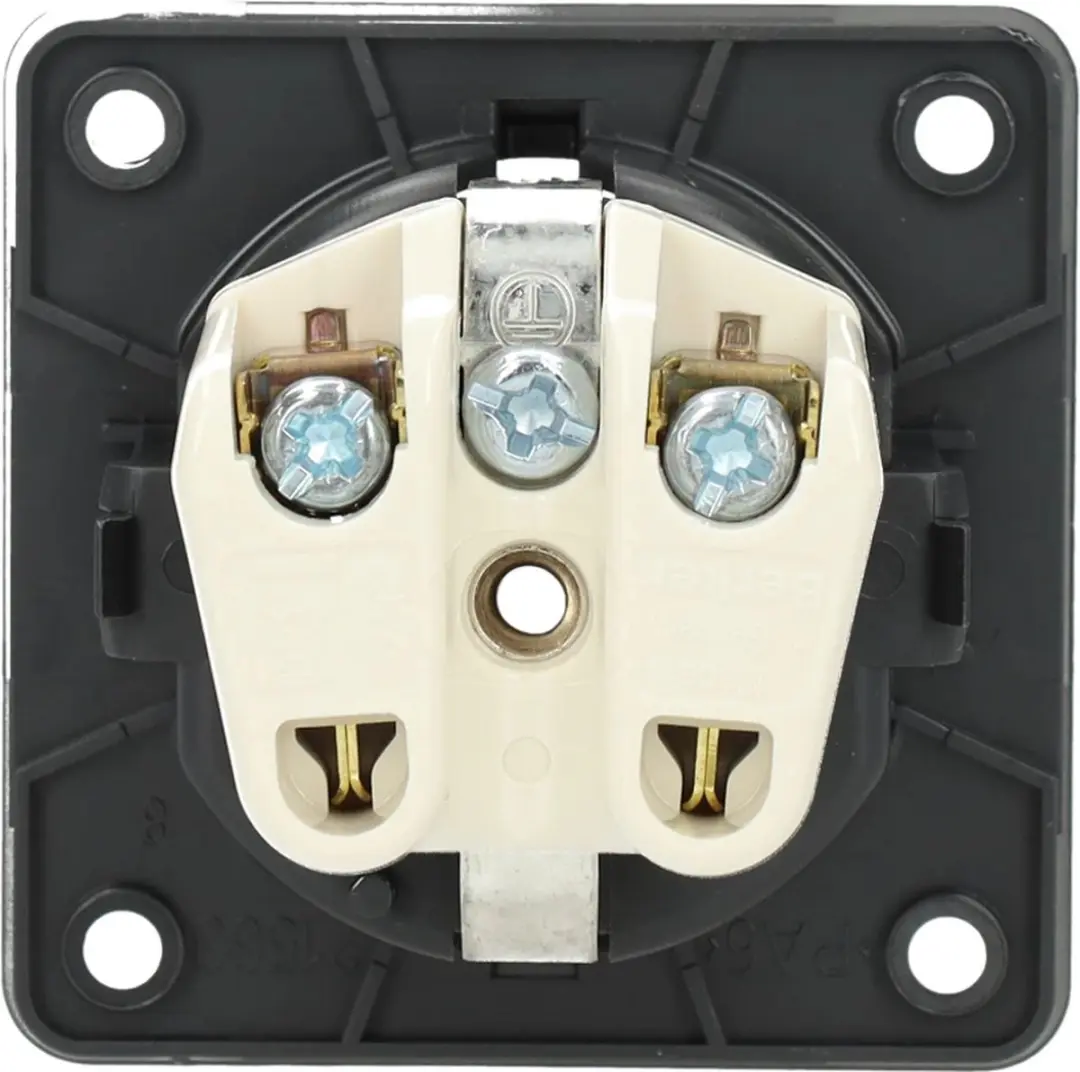 Hager Berker Integro Wandstopcontact E2FJJ - Antraciet