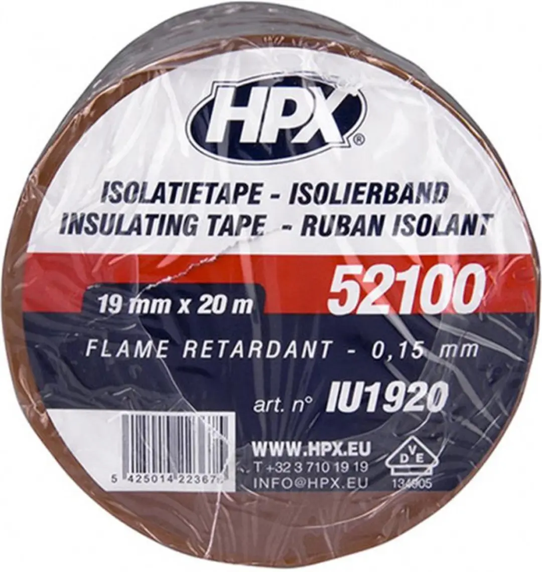 HPX PVC Isolatietape VDE 19mm x 20m - 10 Stuks