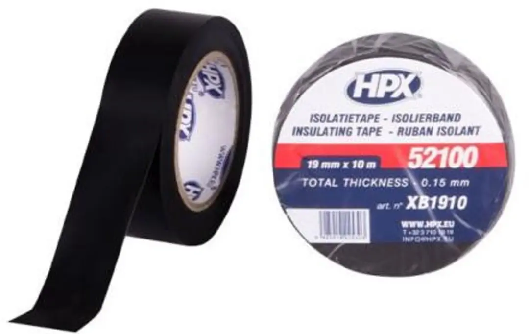 HPX PVC Isolatietape VDE 19mm x 20m - 10 Stuks