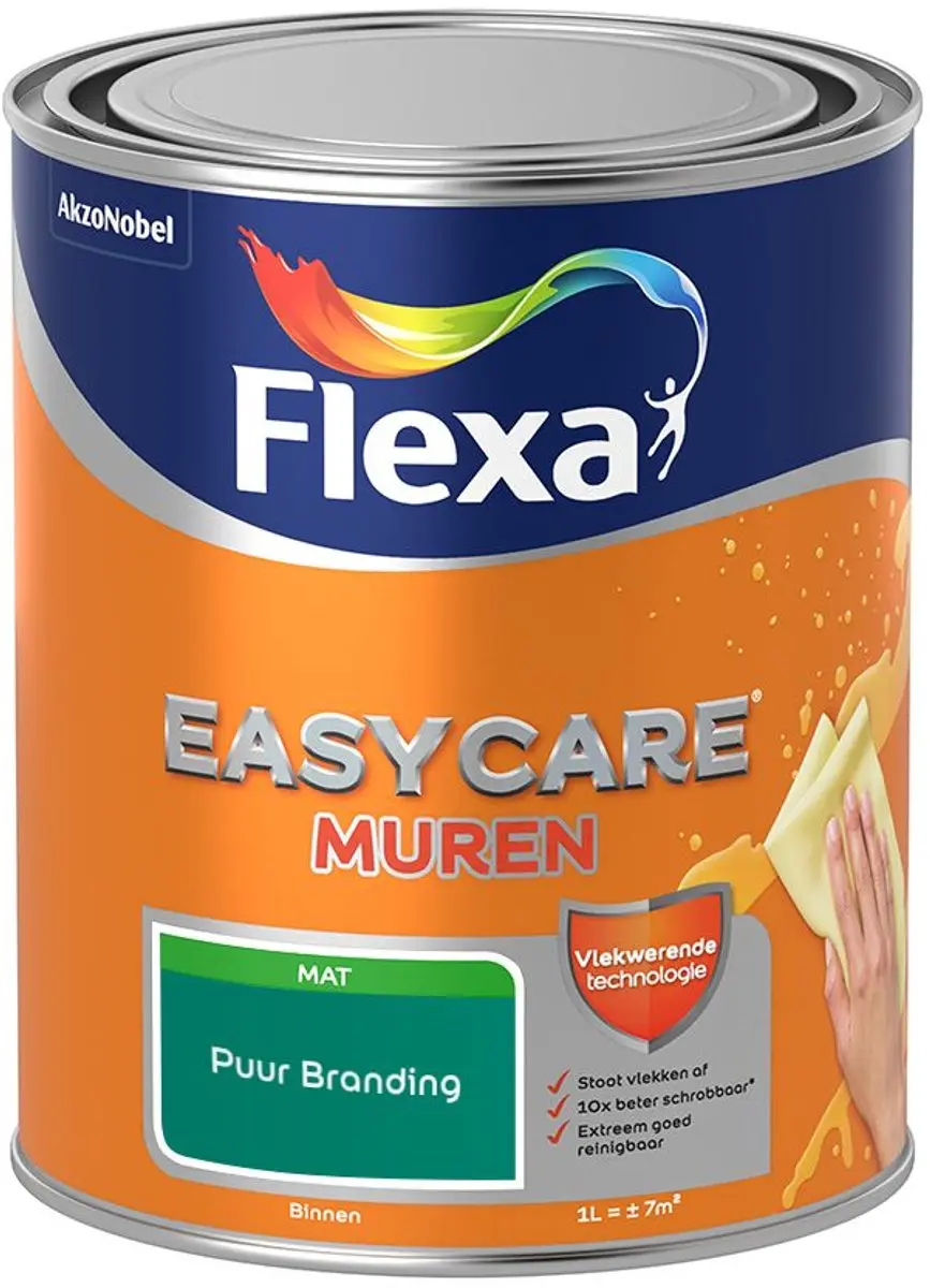 Flexa Easycare Muren Mengverf Puur Branding 1L