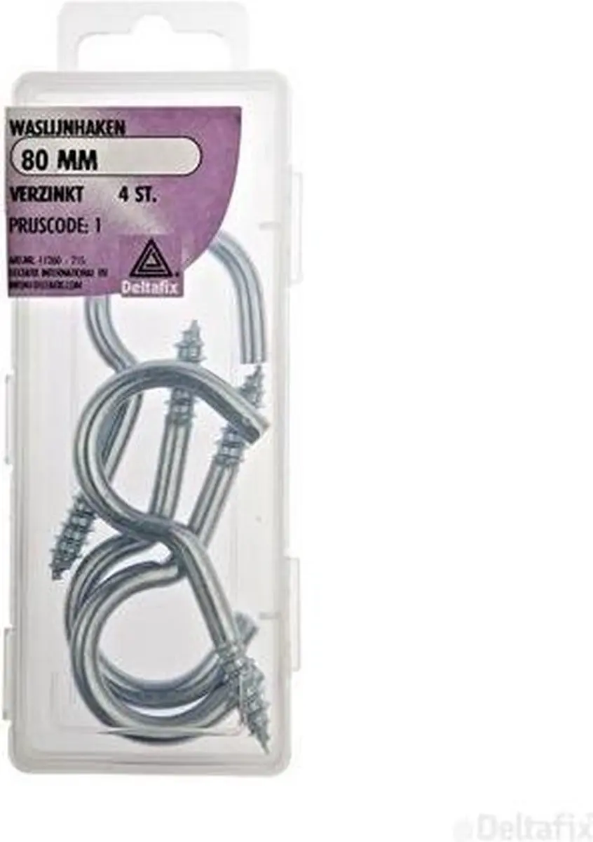 Deltafix Waslijnhaken Verzinkt 80mm