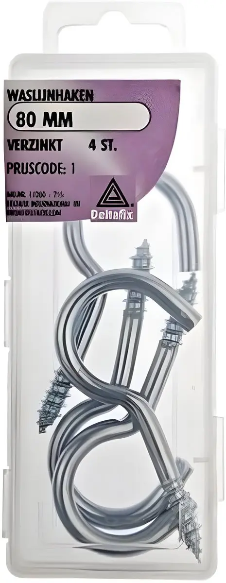 Deltafix Waslijnhaken Verzinkt 80mm