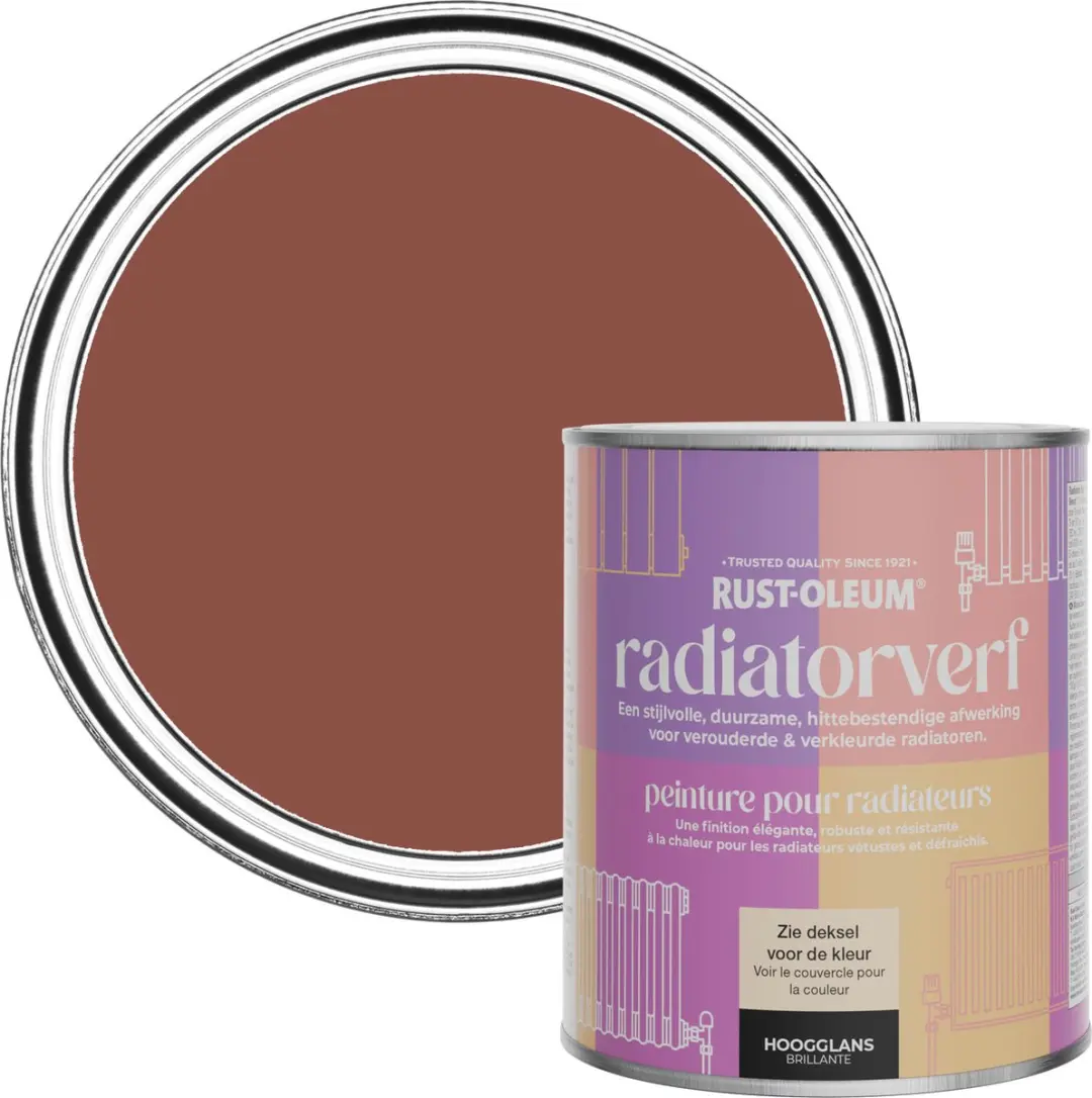 Rust-Oleum Rood Radiatorverf Hoogglans 750ml