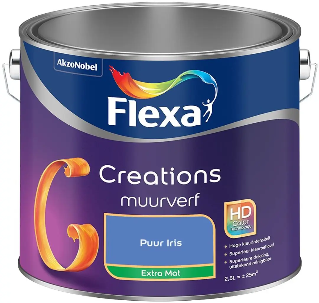 Flexa Creations Muurverf Extra Mat Puur Iris 2,5L