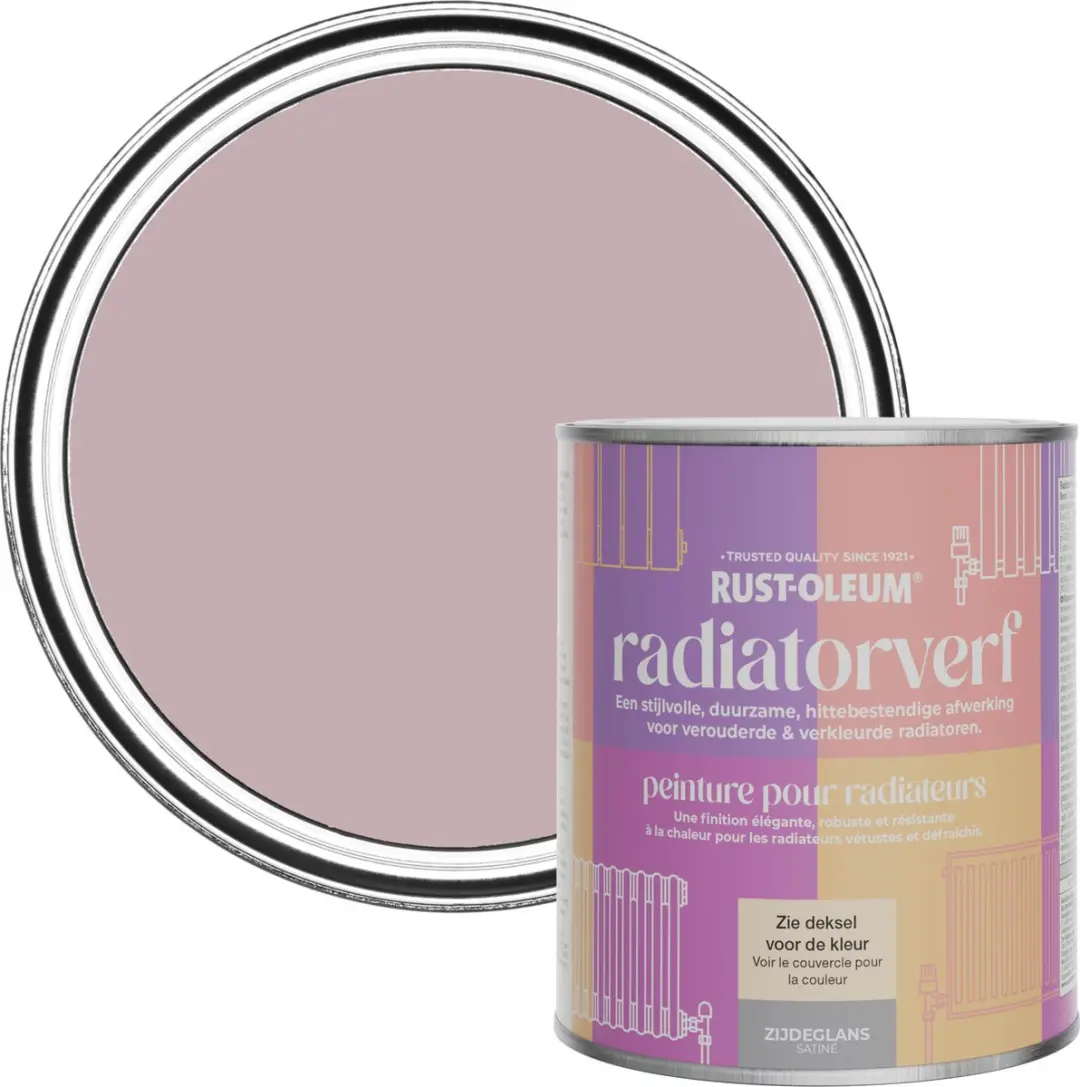 Rust-Oleum Roze Radiatorverf Zijdeglans Subtiel Licht 750ml