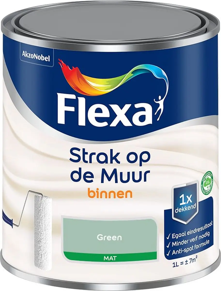 Flexa Strak Op De Muur Binnenmat Green Mengverf 1L