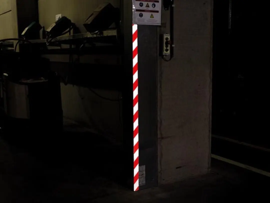 Perel Reflecterende Tape 5cm x 10m - Rood/Wit
