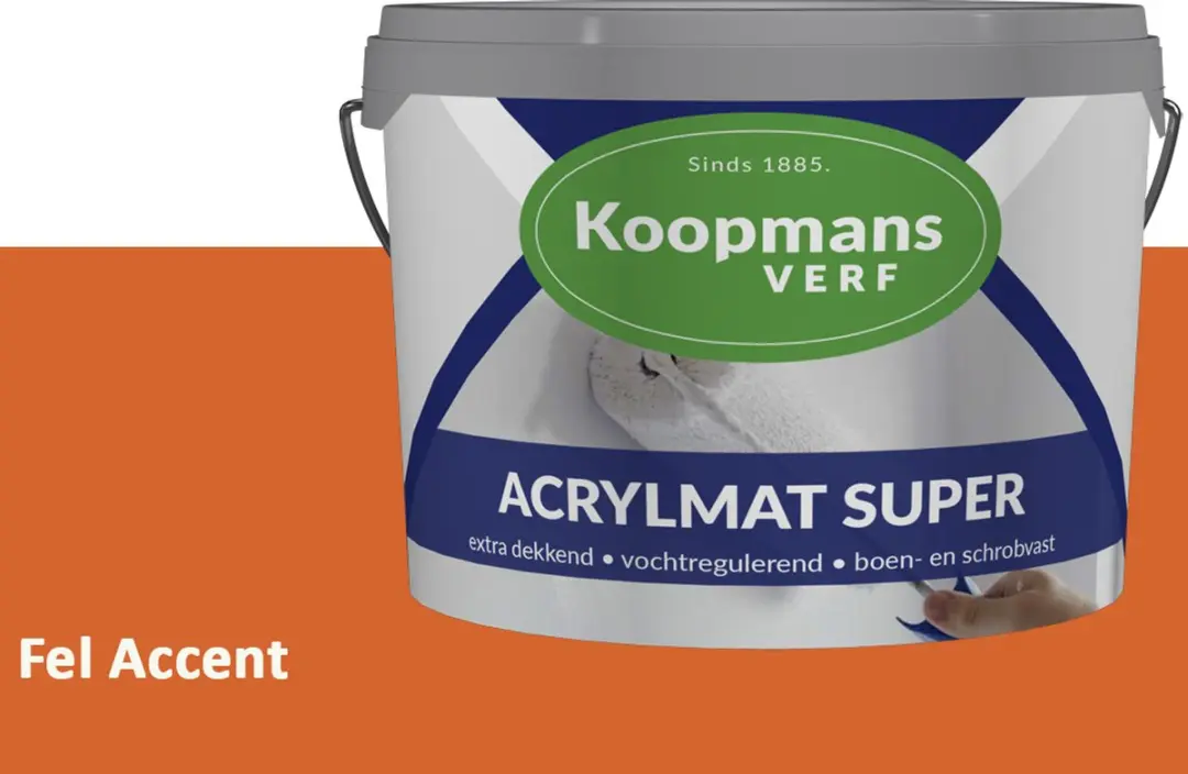 Koopmans Acrylmat Super Matte Muurverf 2,5L - Fel Accent