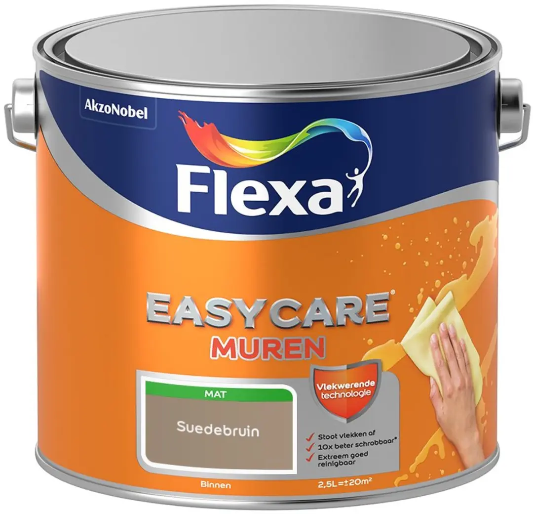 Flexa Easycare Muren Suedebruin Mengverf 2,5L