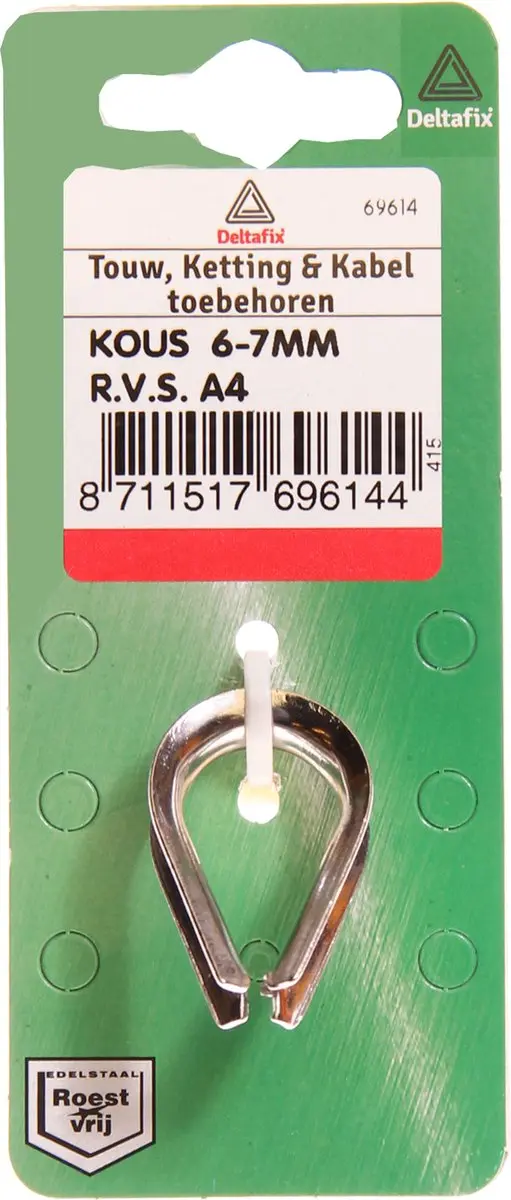 Deltafix Kous 6-7mm RVS