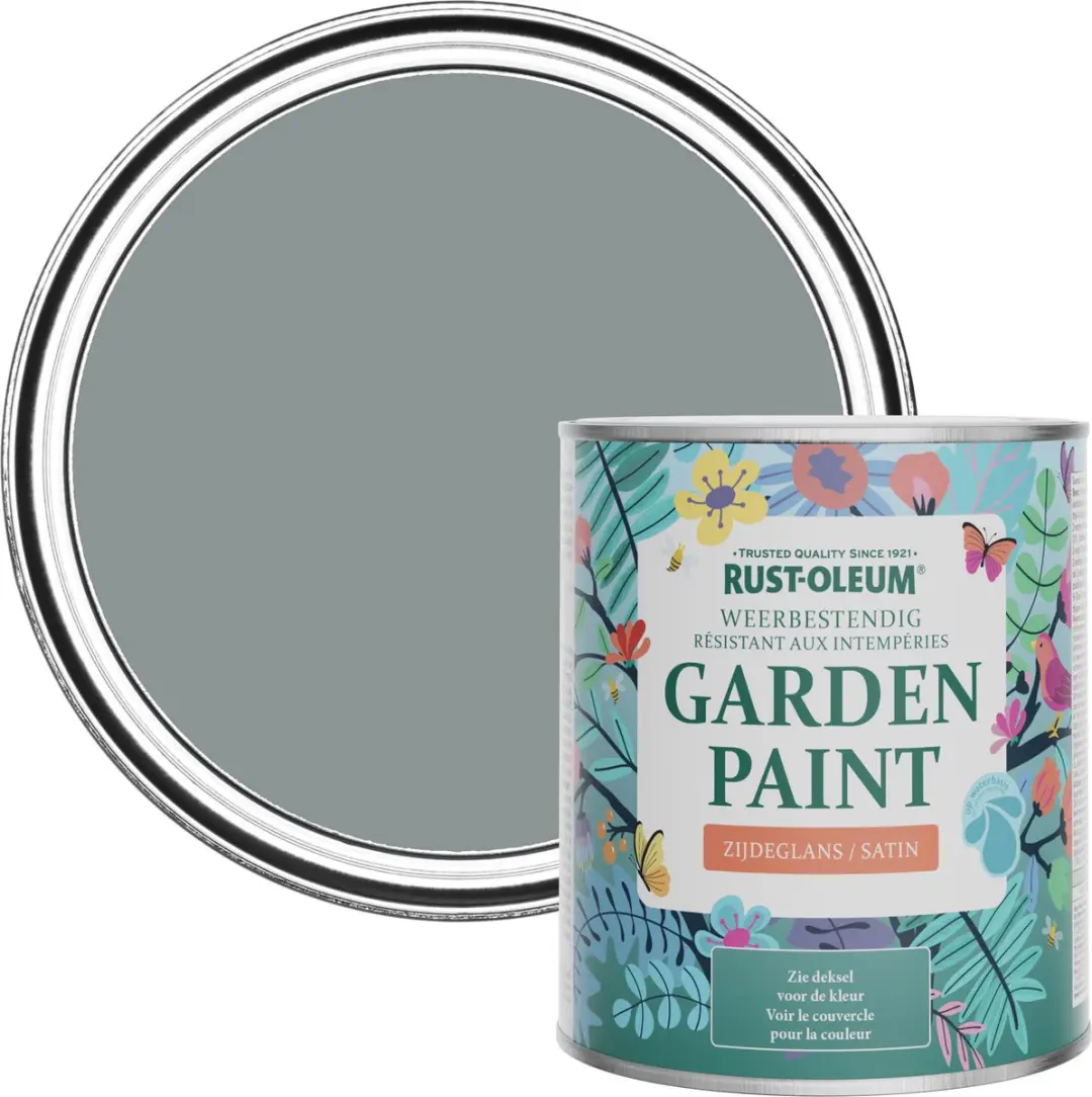 Rust-Oleum Donkergrijs Tuinverf Zijdeglans 750ml