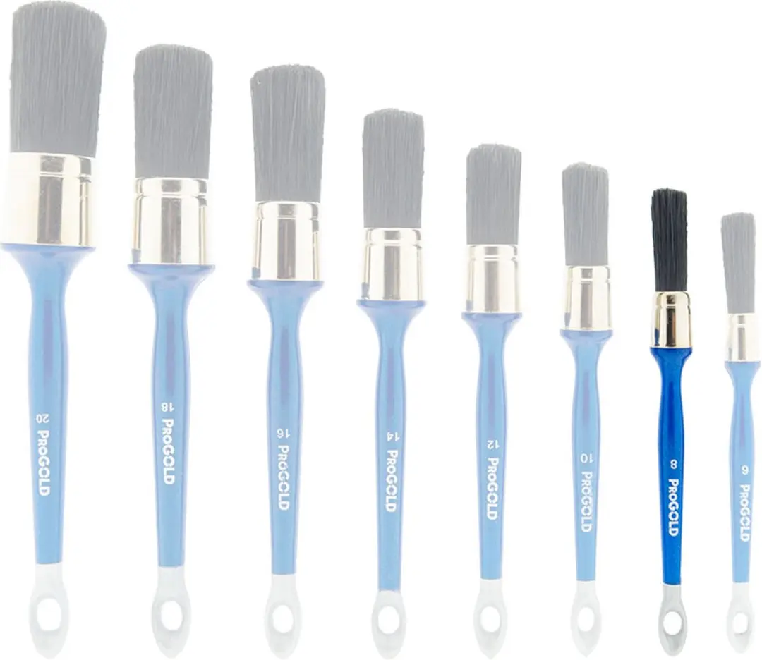 ProGold 6080-08 Ronde Kwast - Maat 8 - Blauw/Zwart