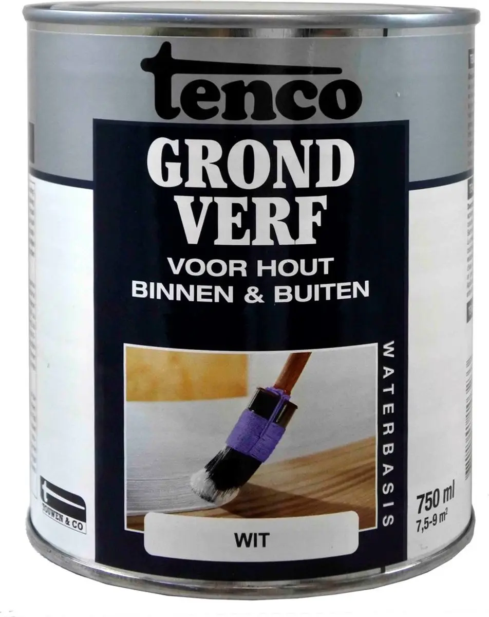 Tenco Grondverf Waterbasis Wit 750ml