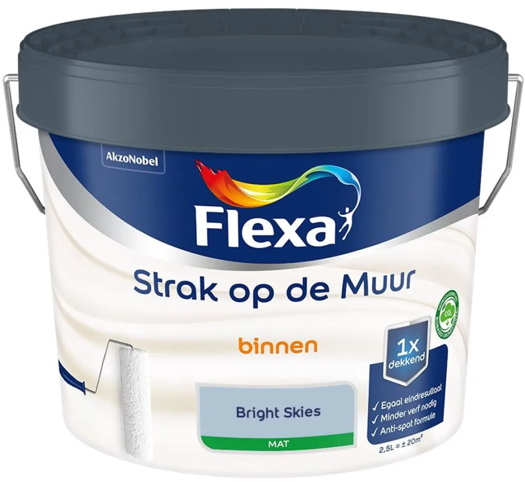 Flexa Strak Op De Muur Binnenmat Mengverf 2,5L - Bright Skies
