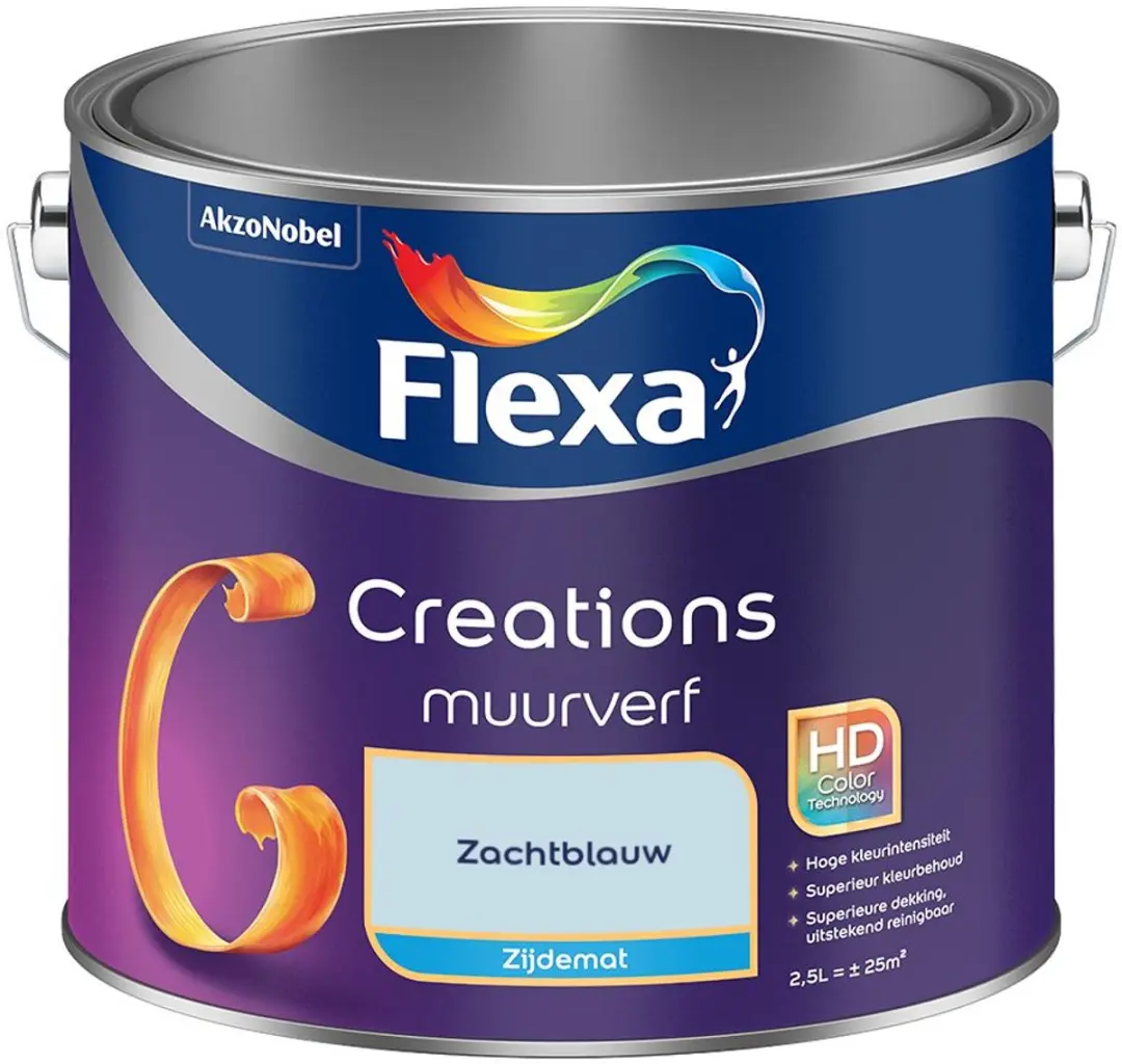 Flexa Creations Muurverf Zijdemat Zachtblauw 2,5L