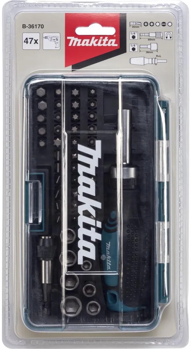 Makita B-36170 Bit- en Borenset 47-delig