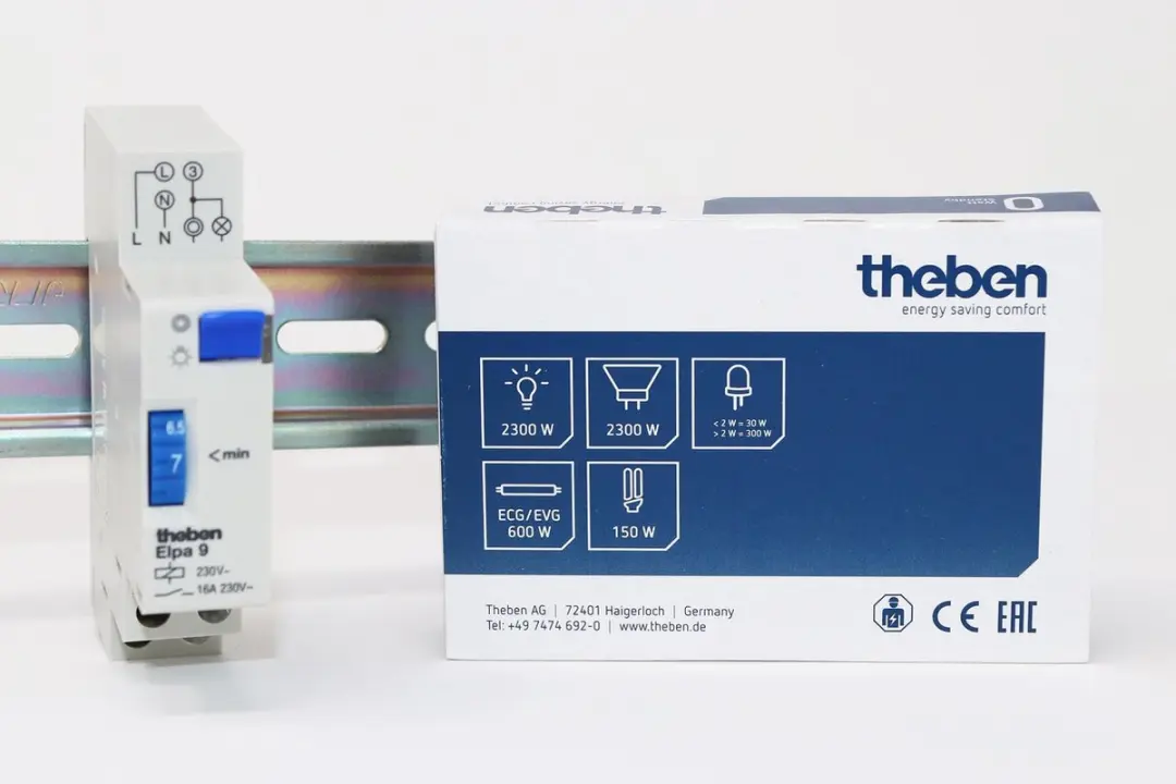 Theben ELPA 9 Elektromechanische Trappenhuistimer 300W - Wit