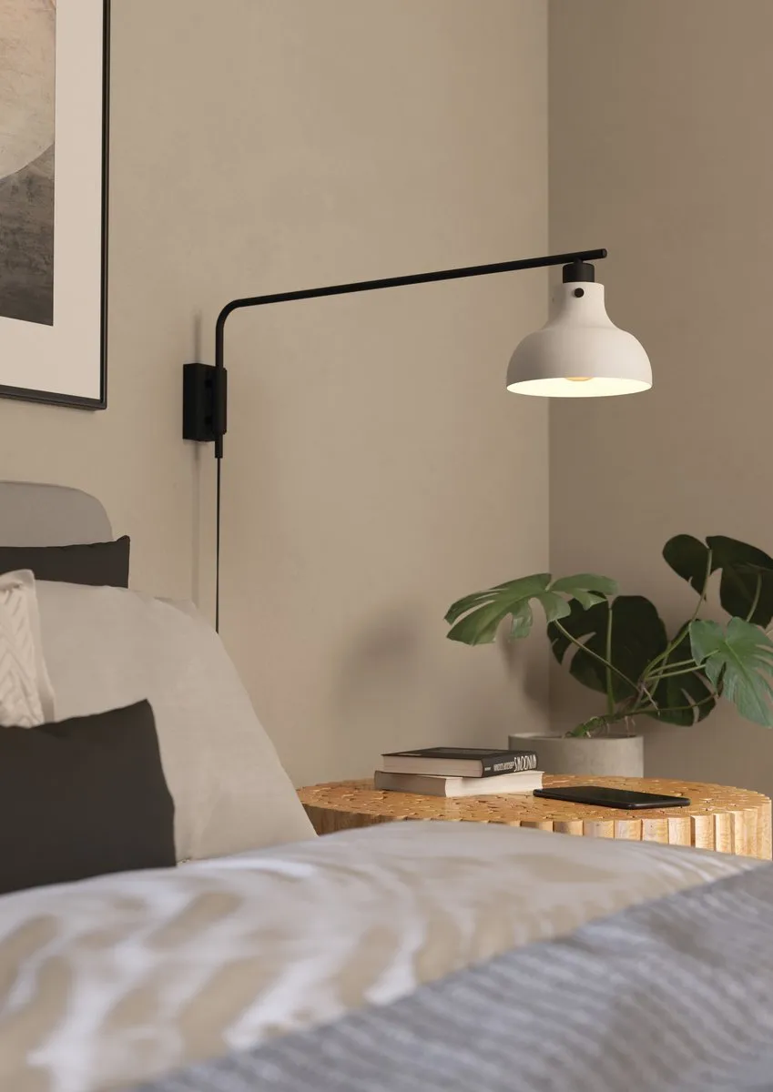 Eglo Matlock Wandlamp E27 - 20cm - Grijs/Zwart - afbeelding 6 van 6