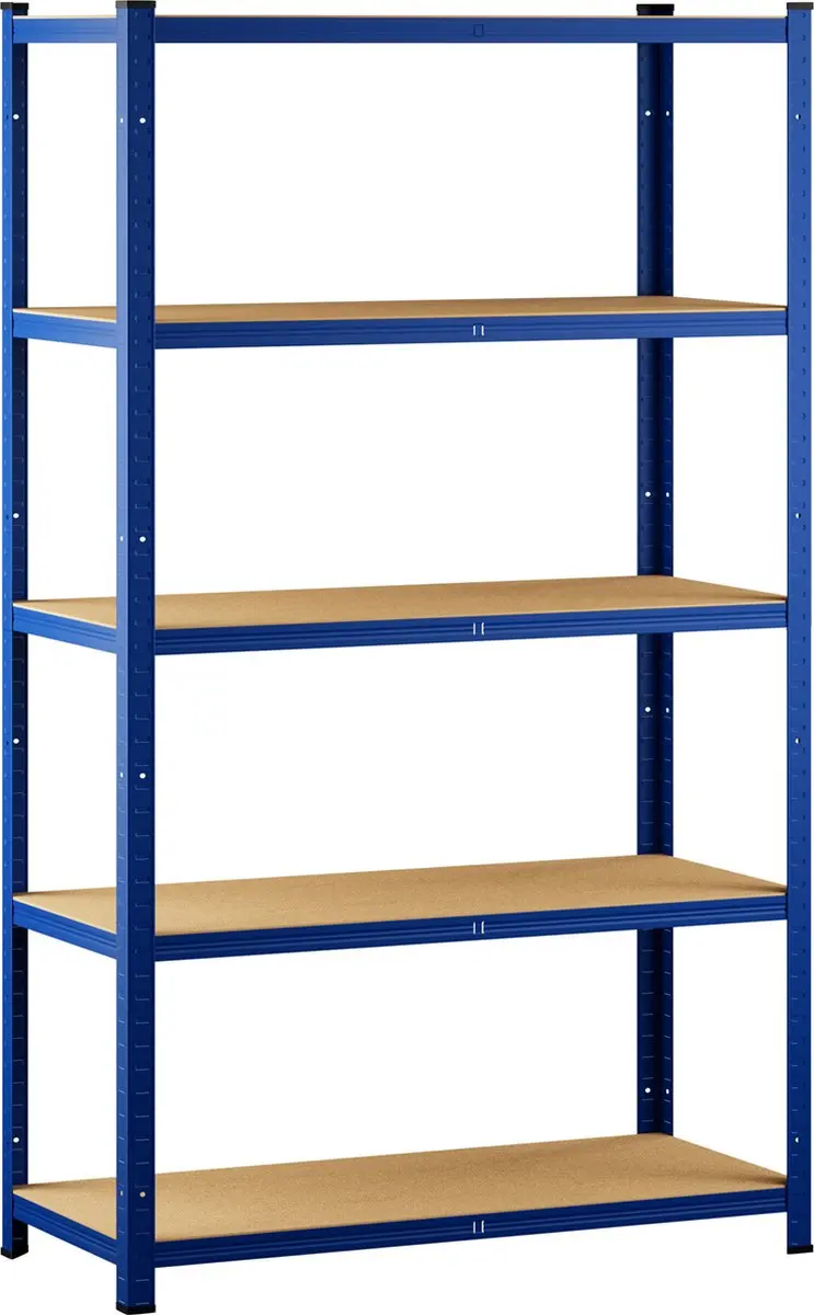 Monzana Metalen Opbergrek 5 Planken - 180x90x40cm - Blauw