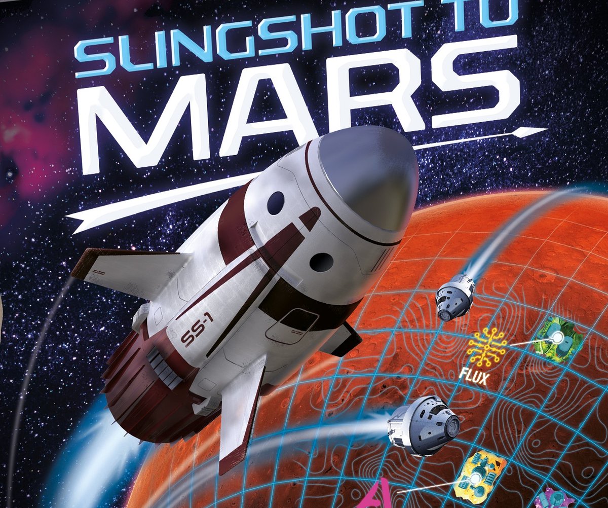 Tactic Slingshot to Mars – Bordspel – Behendigheid en Strategie – Ruimtevaart en Mijnbouw – Familiespel – 2 tot 4 Spelers – Vanaf 8 Jaar