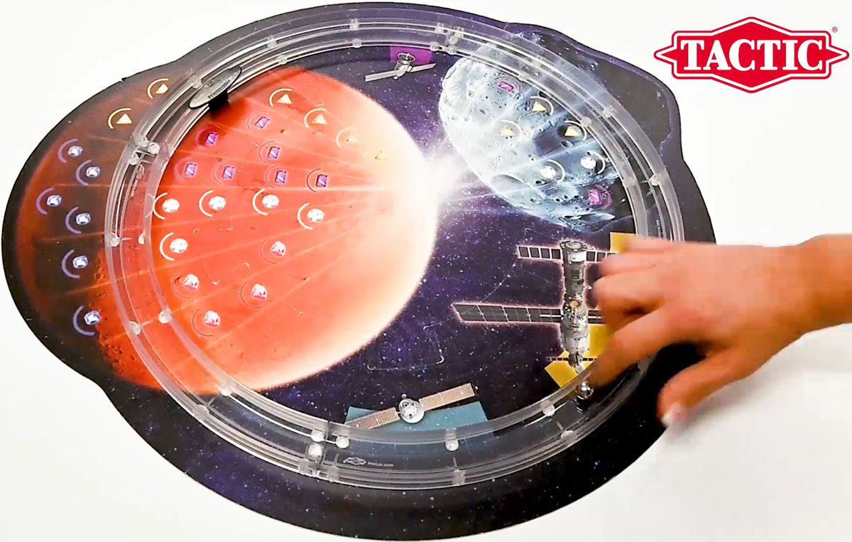 Tactic Slingshot to Mars – Bordspel – Behendigheid en Strategie – Ruimtevaart en Mijnbouw – Familiespel – 2 tot 4 Spelers – Vanaf 8 Jaar