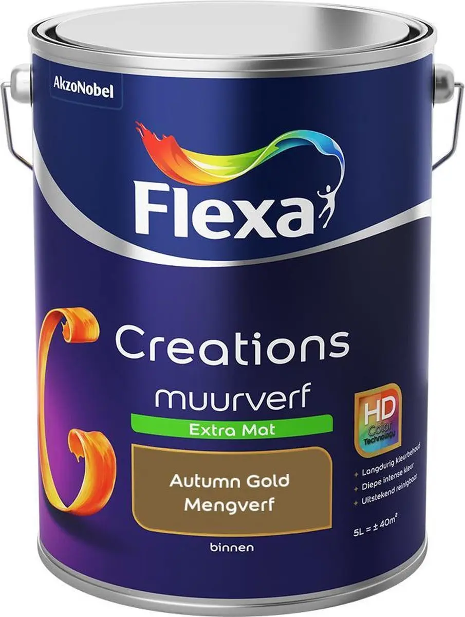 Flexa Creations Muurverf Extra Mat Autumn Gold 5L
