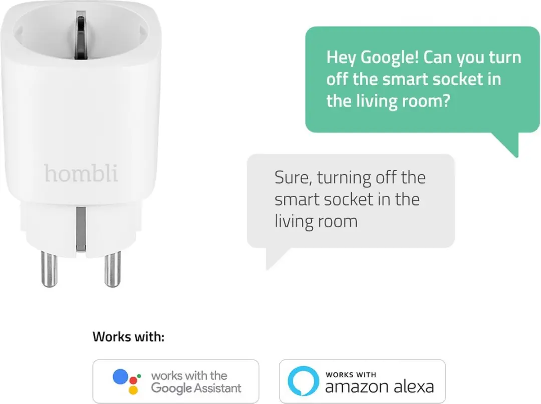 Hombli Slimme Stekker - Wifi Stopcontact 3 Stuks - Zwart