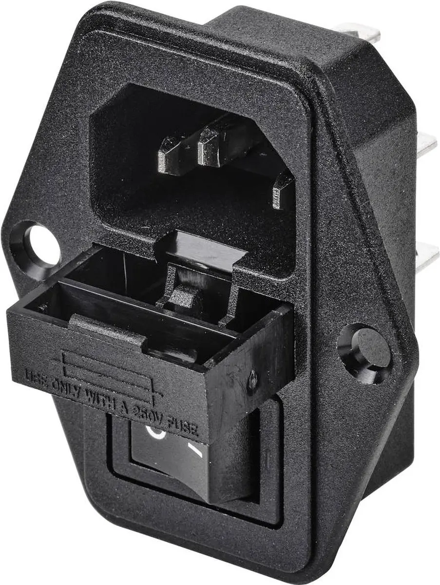 Tru Components TC-10088400 Apparaatstekker 3-polig 10A - Zwart