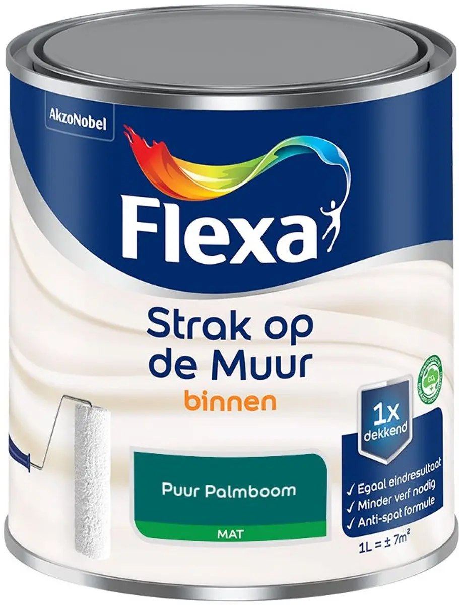 Flexa Strak op de Muur Binnen Mat Mengverf Puur Palmboom 1L