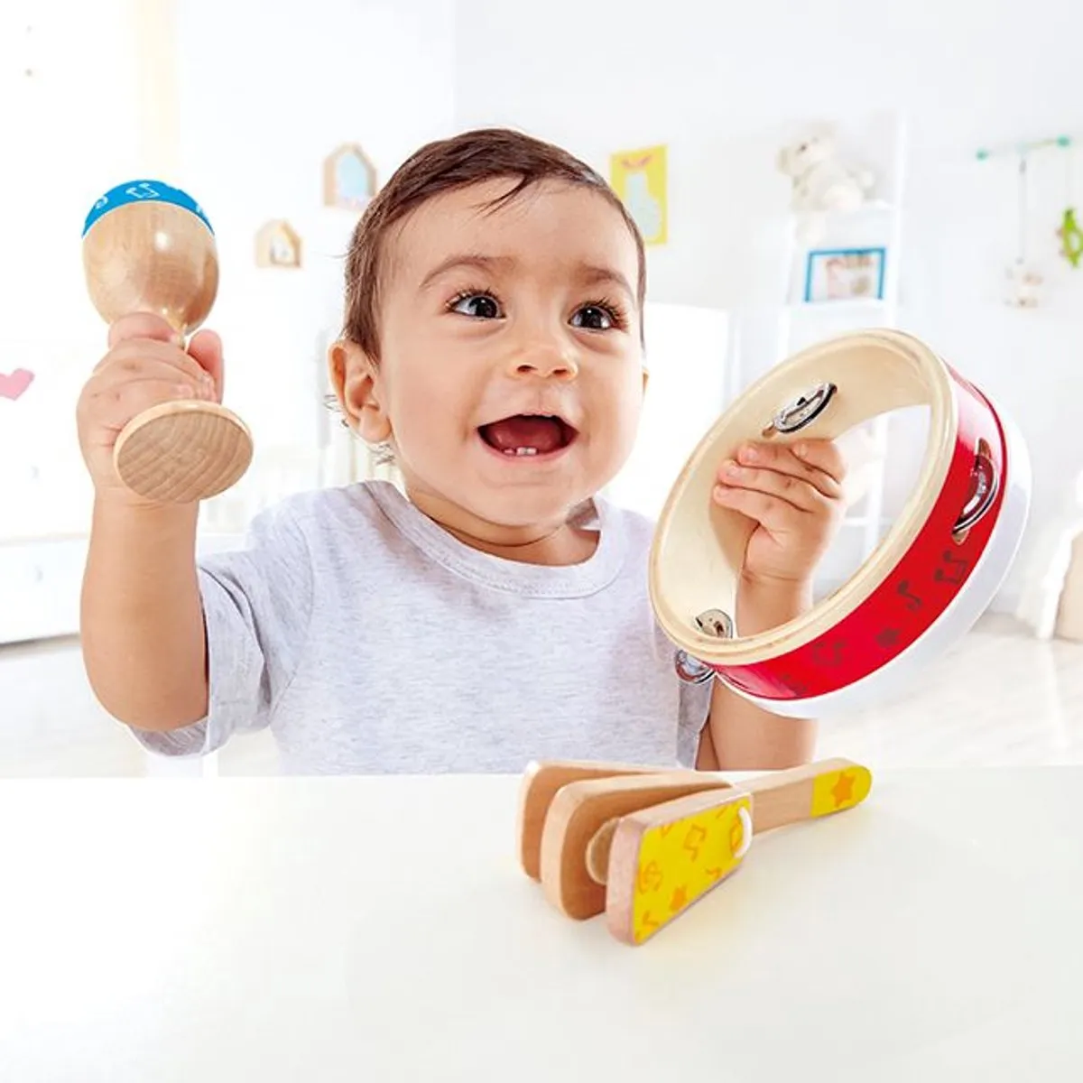 Hape Junior Percussion - 3-delig Speelgoedset - Multicolor