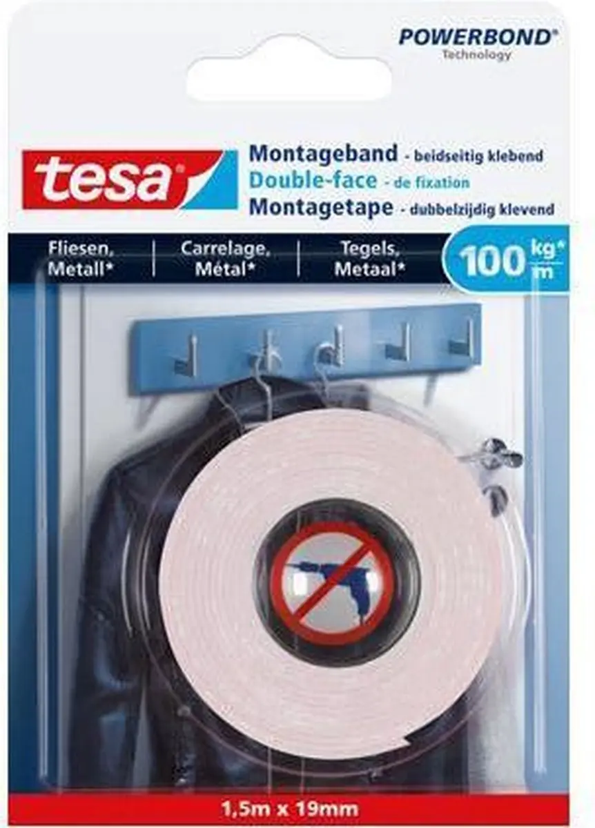 Tesa Isolatietape 20m x 1,9cm - Zwart