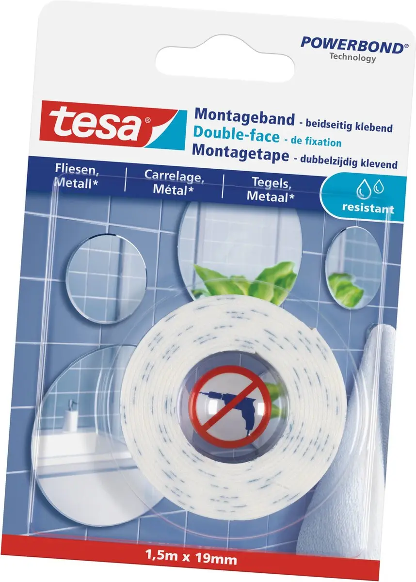 Tesa Isolatietape 20m x 1,9cm - Zwart