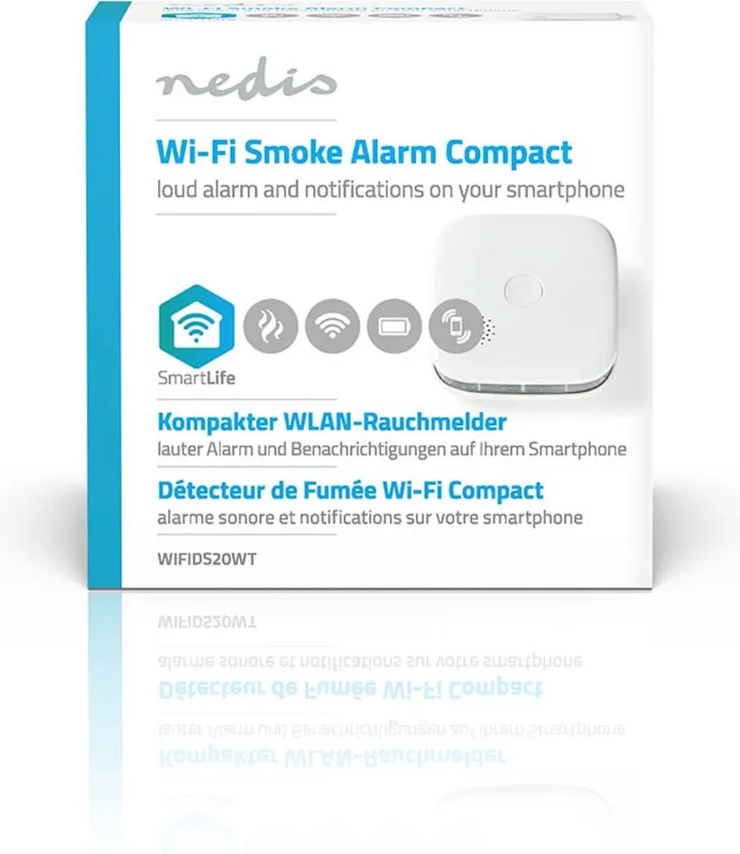 Nedis SmartLife Rookmelder Wi-Fi Wit
