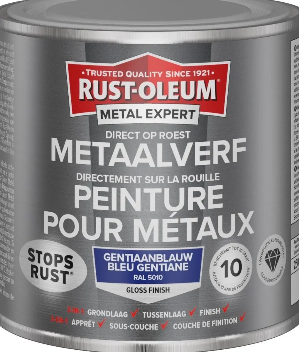 Rust-Oleum Metal Expert Direct Op Roest Metaalverf 750ml - RAL 5010