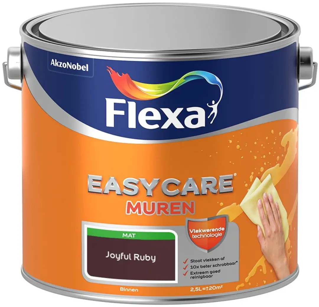 Flexa Easycare Muren Mengverf Joyful Ruby 2,5L